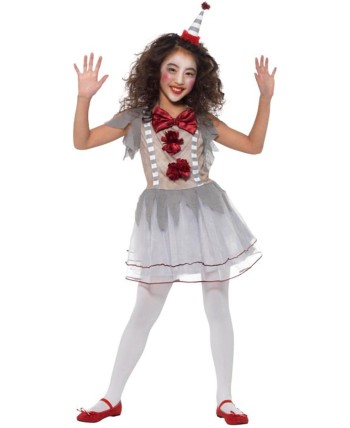 DISFRAZ DE PAYASA ASESINA VINTAGE INFANTIL