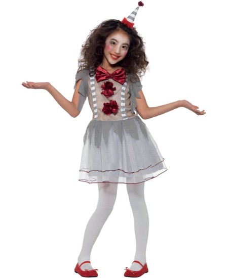 DISFRAZ DE PAYASA ASESINA VINTAGE INFANTIL