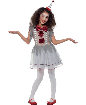 DISFRAZ DE PAYASA ASESINA VINTAGE INFANTIL