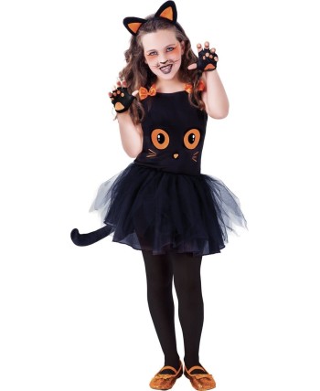 DISFRAZ DE GATA TUTU PARA NIÑA