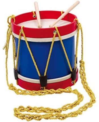 TAMBOR DE TAMBORRADA LUJO AZUL Y ROJO