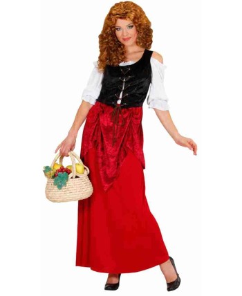 DISFRAZ DE TABERNERA FALDA ROJA