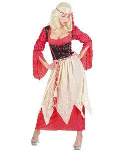 DISFRAZ DE DONDELLA MUJER MEDIEVAL ROSA PARA MUJER