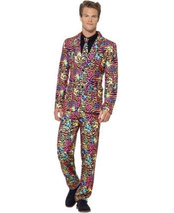 TRAJE HOMBRE ANIMAL PRINT NEON 