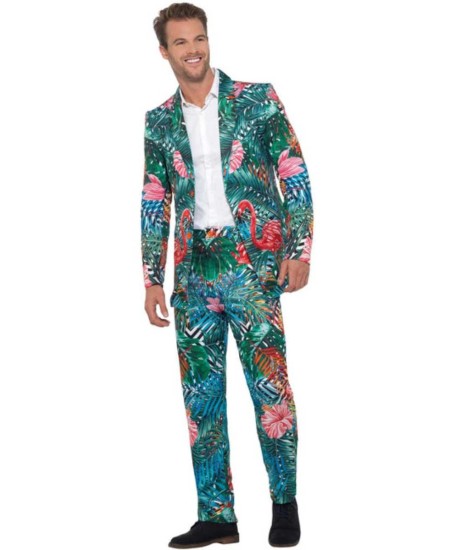 TRAJE HOMBRE HAWAIANO FLAMENCOS PARA HOMBRE