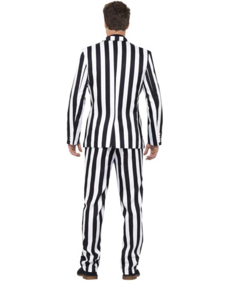 TRAJE HOMBRE RAYAS BLANCO Y NEGRO 