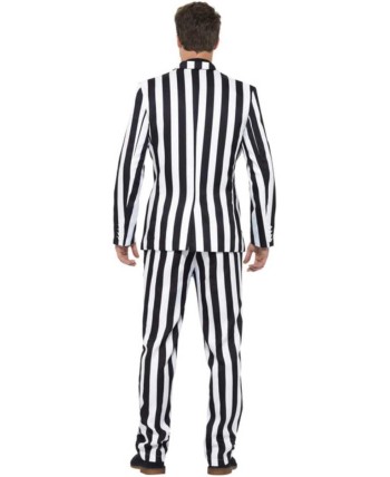 TRAJE HOMBRE RAYAS BLANCO Y NEGRO 