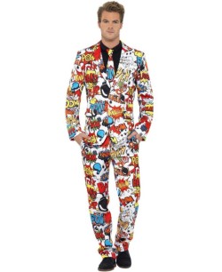 TRAJE HOMBRE COMIC STRIP SUIT