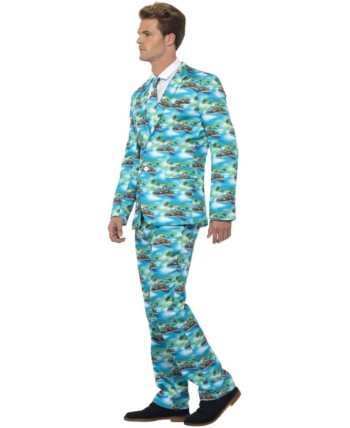 TRAJE HOMBRE ALOHA PALMERAS 