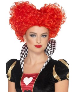 PELUCA REINA DE CORAZONES ROJA