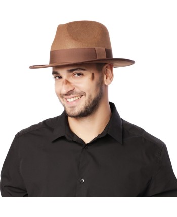 SOMBRERO INDIANA MARRON CON CINTA ANCHA