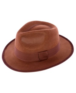 SOMBRERO INDIANA MARRON CON CINTA ANCHA 2