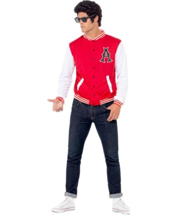 CHAQUETA DEL INSTITUTO USA ROJA PARA HOMBRE