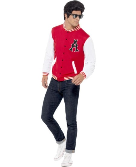 CHAQUETA DEL INSTITUTO USA ROJA PARA HOMBRE
