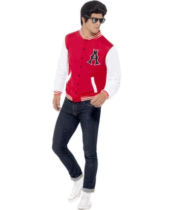 CHAQUETA DEL INSTITUTO USA ROJA PARA HOMBRE