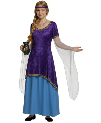 DISFRAZ DE MEDIEVAL MORADO PARA MUJER