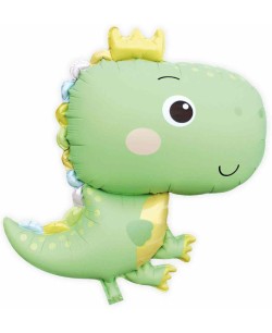 GLOBO HELIO DINOSAURIO CON CORONA