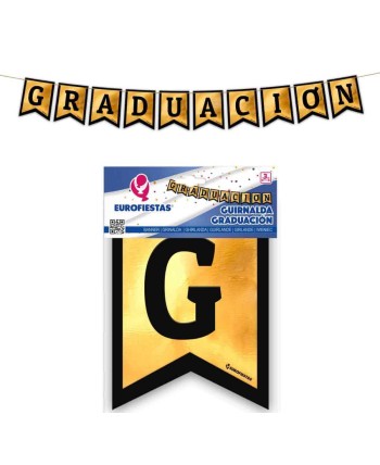 GUIRNALDA CUADRADA GRADUACION DORADA