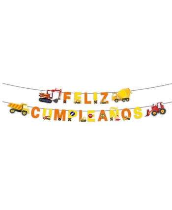 GUIRNALDA FELIZ CUMPLEAÑOS CONSTRUCCION GUIRNALDA FELIZ CUMPLEAÑOS CONSTRUCCION