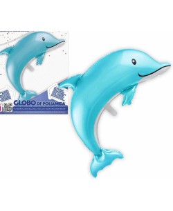 GLOBO DE HELIO DELFIN AZUL