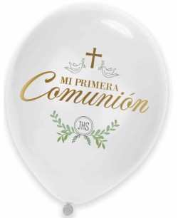GLOBOS LATEX COMUNION DECORADOS