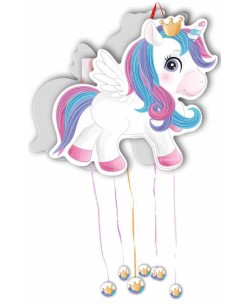 PIÑATA UNICORNIO CON CORONA