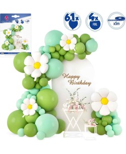 SET GLOBOS VERDES MARGARITAS