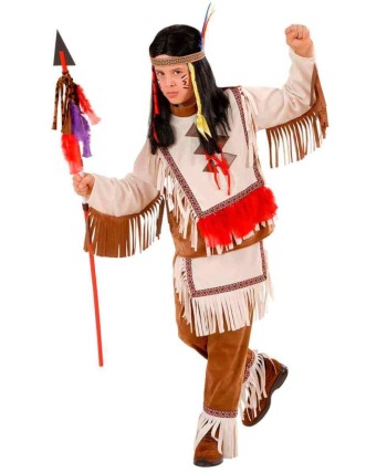 DISFRAZ DE INDIO LUJO BLANCO