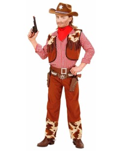 DISFRAZ DE VAQUERO CAMISA ROJA PARA NIÑO