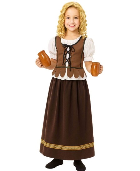 DISFRAZ DE MESONERA PARA NIÑA