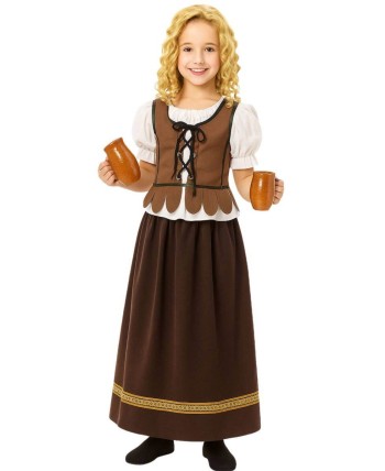 DISFRAZ DE MESONERA PARA NIÑA