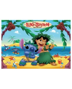 FONDO DECORACION LILO Y STITCH PLAYA