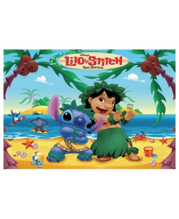 FONDO DECORACION LILO Y STITCH PLAYA