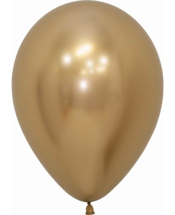 BOLSA 50 GLOBOS CROME ORO BOLSA 50 GLOBOS CROME ORO