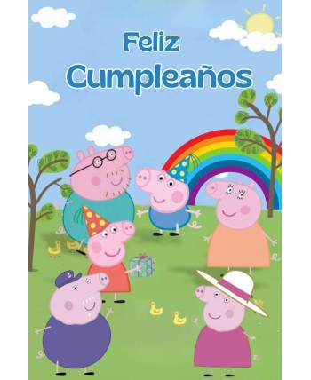FONDO DE CUMPLEAÑOS PEPPA PIG FELIZ CUMPLEAÑOS FONDO DE CUMPLEAÑOS PEPPA PIG FELIZ CUMPLEAÑOS