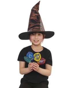 SOMBRERO HARRY POTTER CON 4 INSIGNIAS