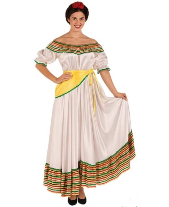 DISFRAZ DE MEJICANA BLANCA LUJO