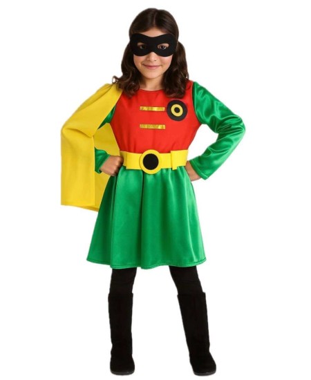 DISFRAZ DE ROBIN SUPERHEROE PARA NIÑA