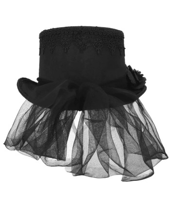 CHISTERA GOTICA DECORADA CON TUL Y CAMAFEO