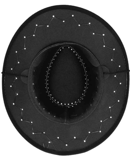 SOMBRERO VAQUERO NEGRO DECORADO CINTAS