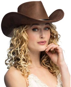 SOMBRERO VAQUERO MARRON DELUXE