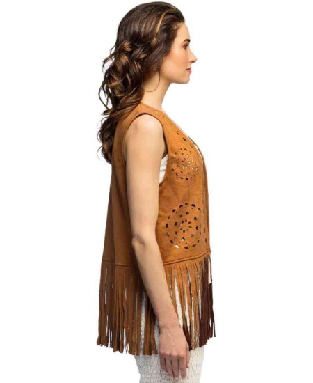 CHALECO HIPPIE MARRON PARA MUJER