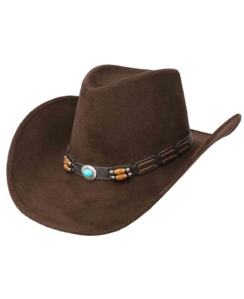 SOMBRERO VAQUERO DELUXE MARRON ABALORIOS