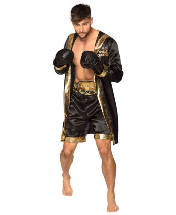 DISFRAZ DE BOXEADOR NEGRO