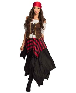 DISFRAZ DE PIRATESA FALDA LARGA PARA MUJER
