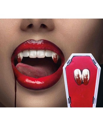 DIENTES COLMILLOS TERMOPLASTICO ENSANGRENTADOS