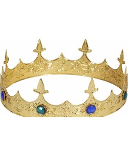 CORONA METAL DORADA PIEDRAS AZULES 2