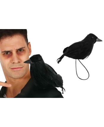 CUERVO NEGRO CON GOMA PARA HOMBRO