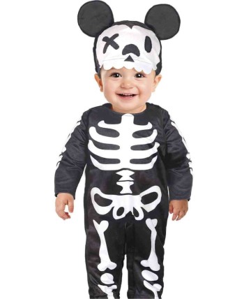 DISFRAZ DE RATON ESQUELETO BEBE
