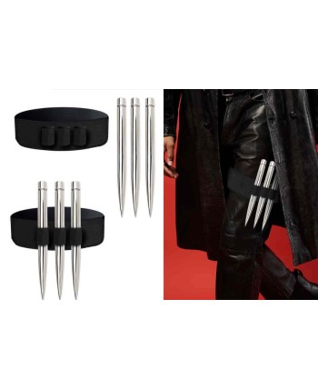 CINTA PARA PIERNA CON 3 BALAS PLATA